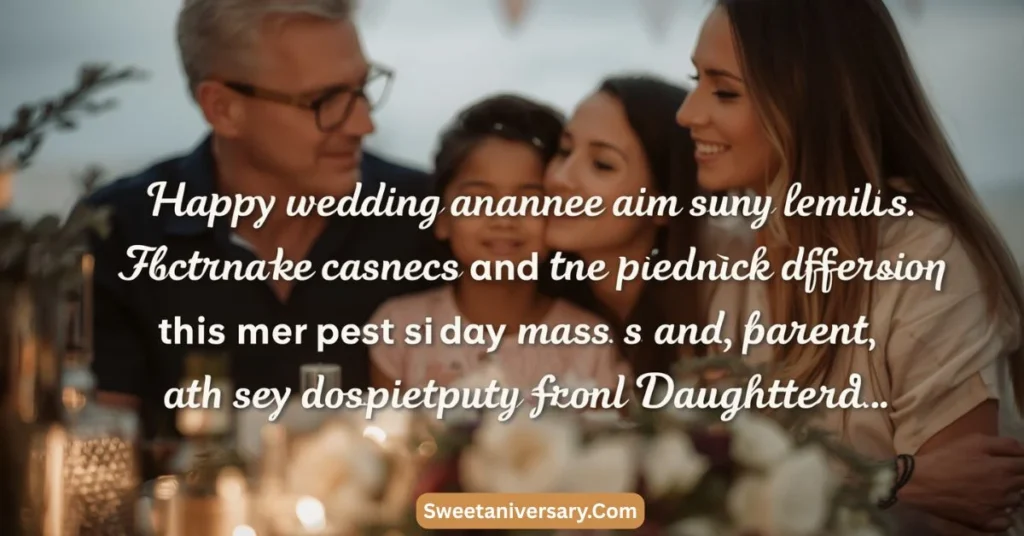 Romantic Wedding Anniversary Wishes for Parents from Daughter