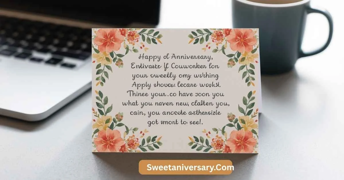 Short and Sweet Anniversary Wishes for Coworker in
