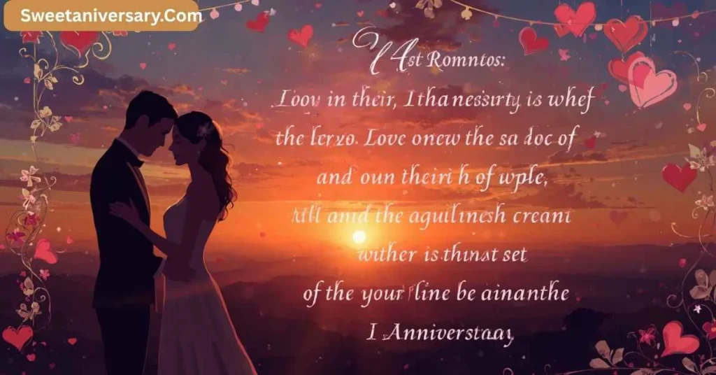 Romantic Special 1st Anniversary Wishes for Couple