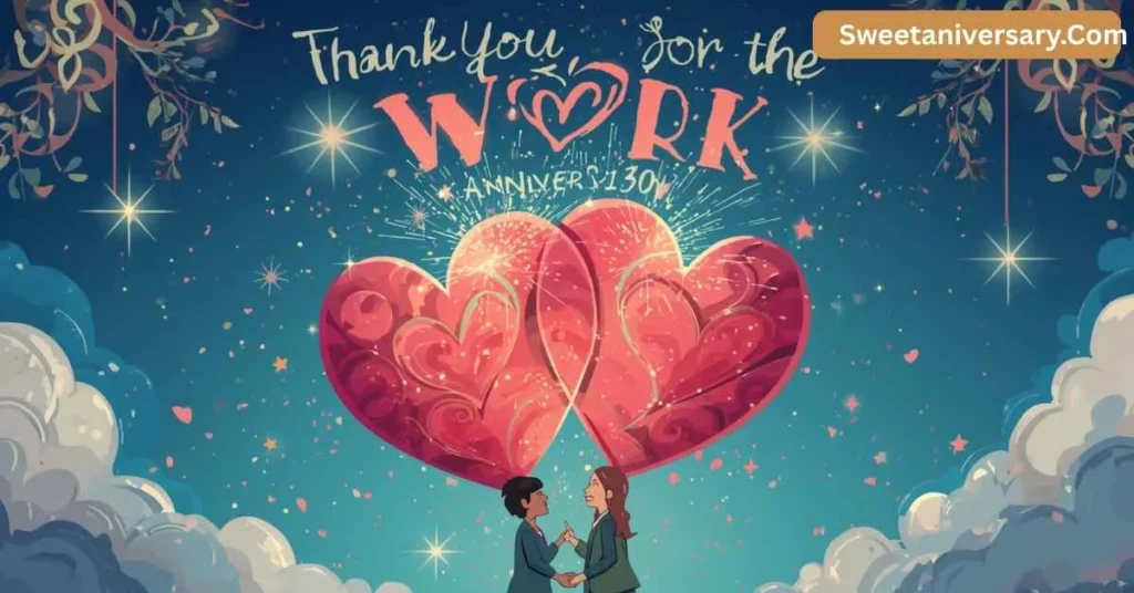 Romantic Thank You for the Work Anniversary Wishes