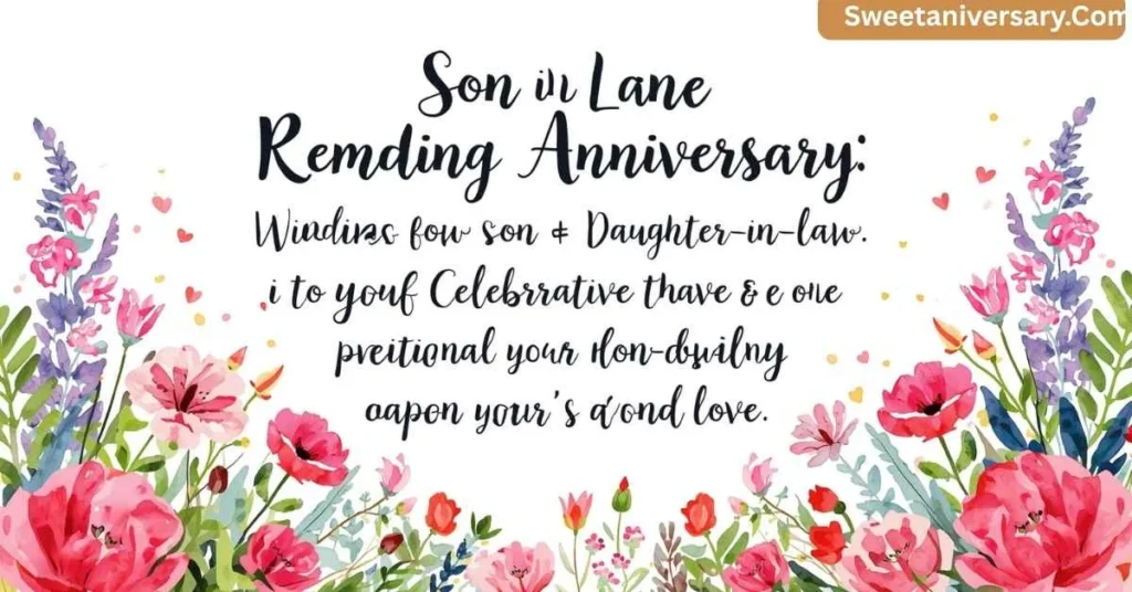 Romantic Wedding Anniversary Wishes for Son and Daughter in Law