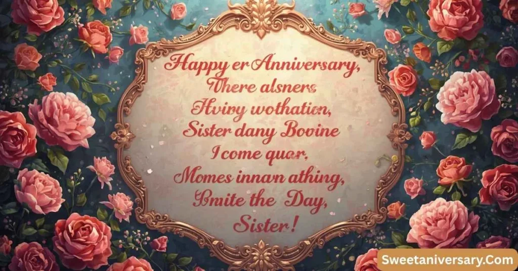 Romantic Wedding Anniversary Wishes to Sister