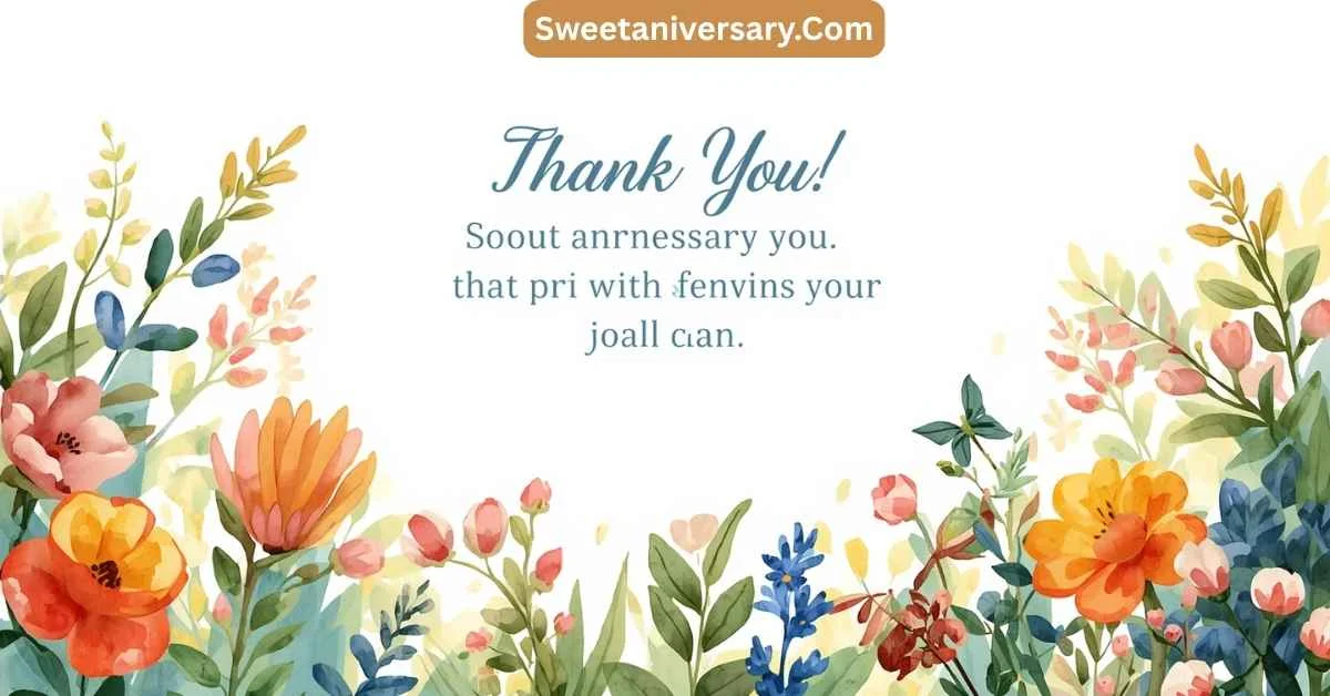 Short Thank You Message for Anniversary Wishes Simple Sweet