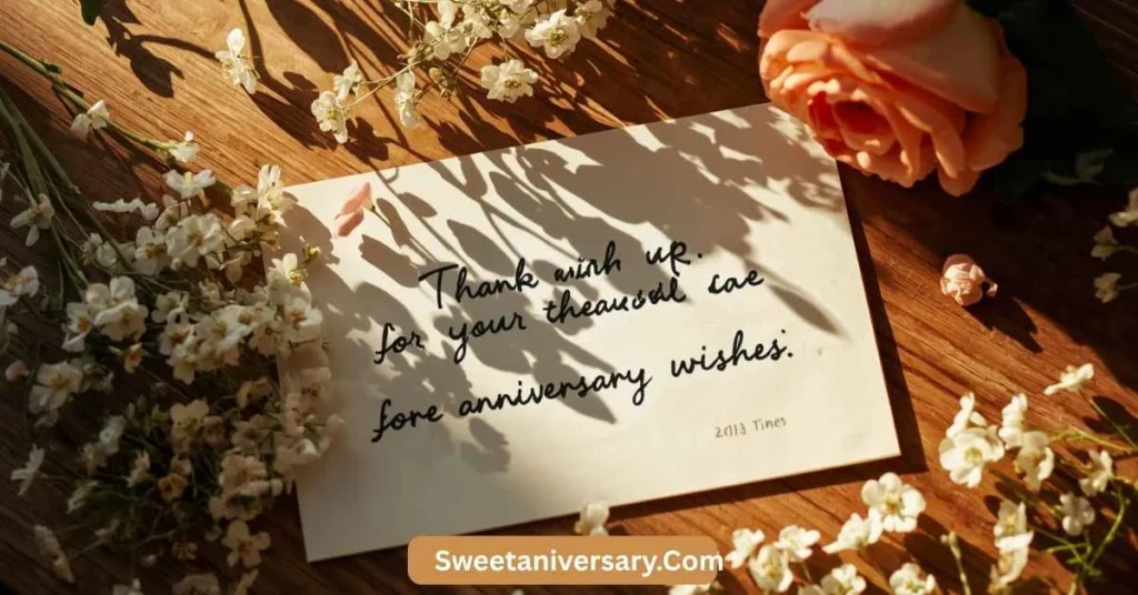 Simple Thoughtfulness Thank You for Anniversary Wishes