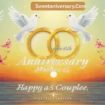 25th Wedding Anniversary Wishes for Couple
