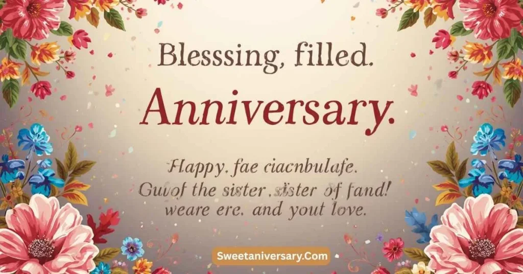 Blessing-Filled Happy Anniversary Wishes for Sister