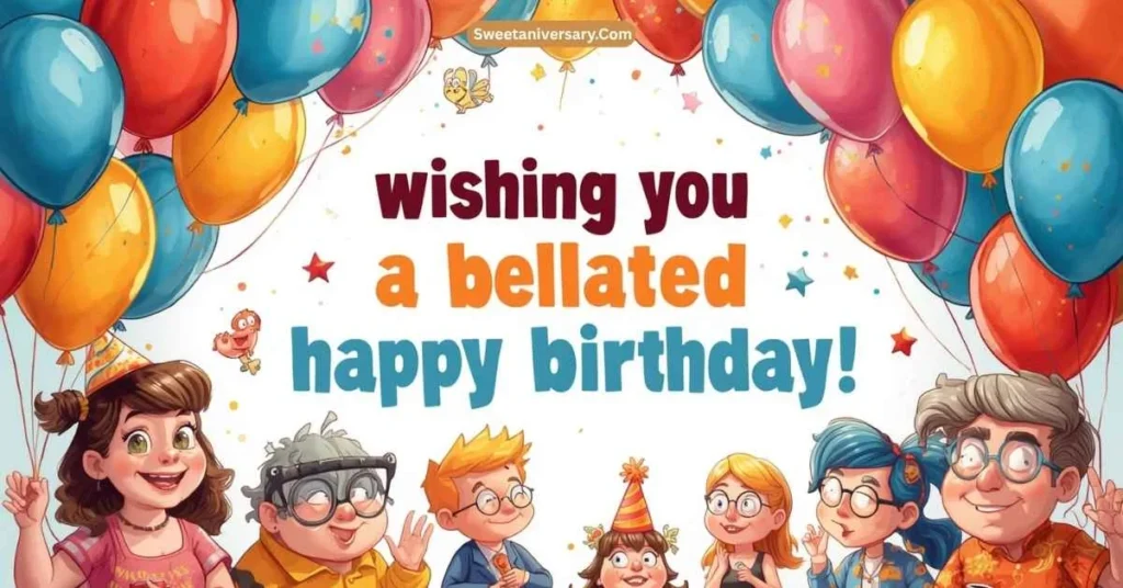 Funny Wishing You a Belated Happy Birthday Messages 