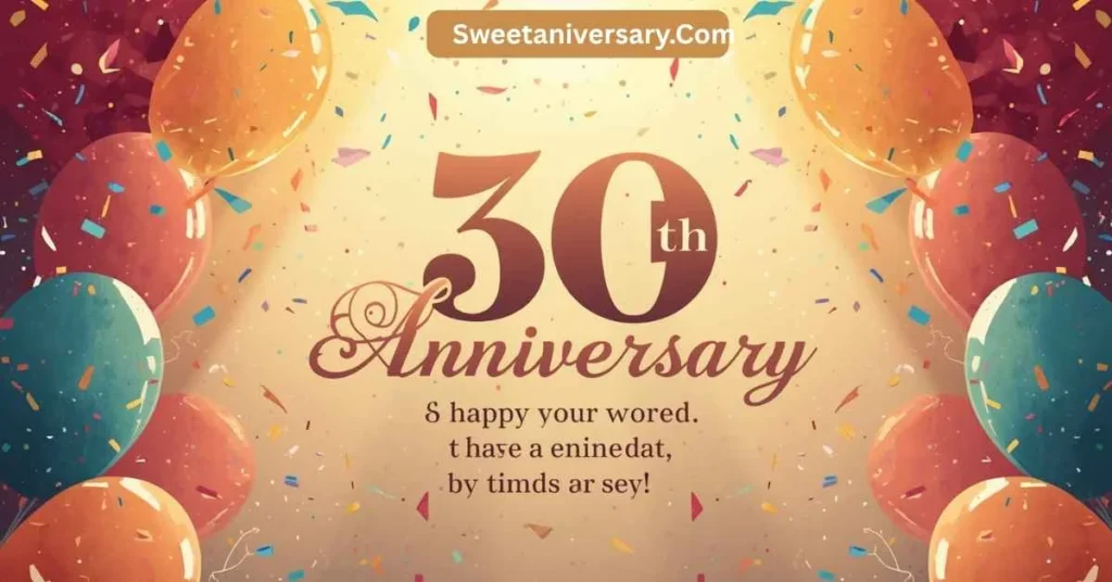Heartfelt Happy 30th Anniversary Wishes for Friends
