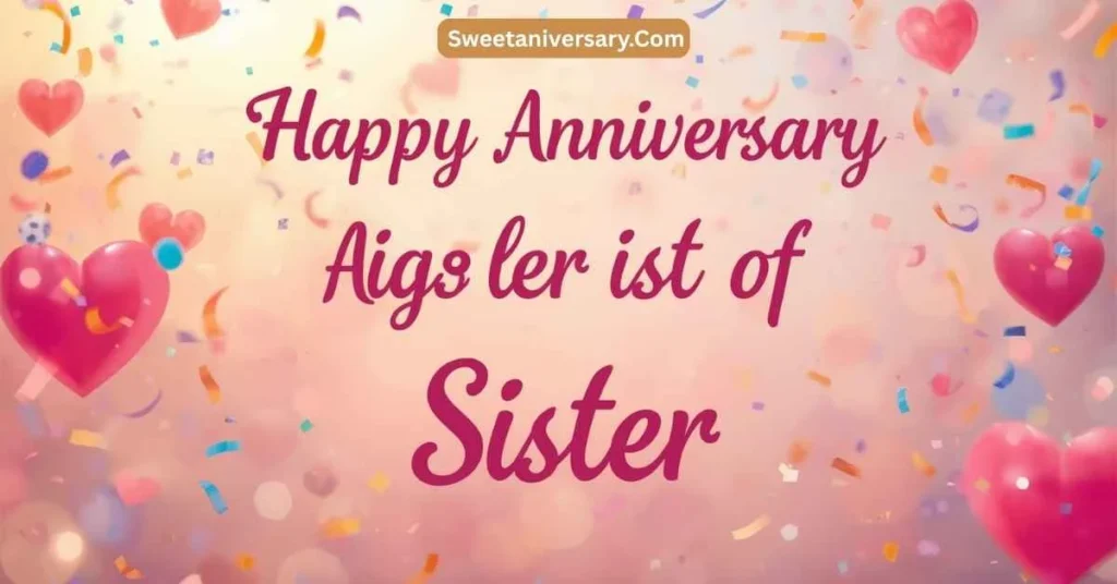 Short & Cute Happy Anniversary Wishes for Sister
