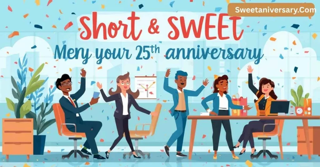 Short and Sweet 25th Work Anniversary Wishes