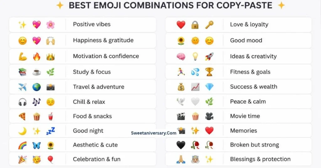Best emoji combinations for copy paste