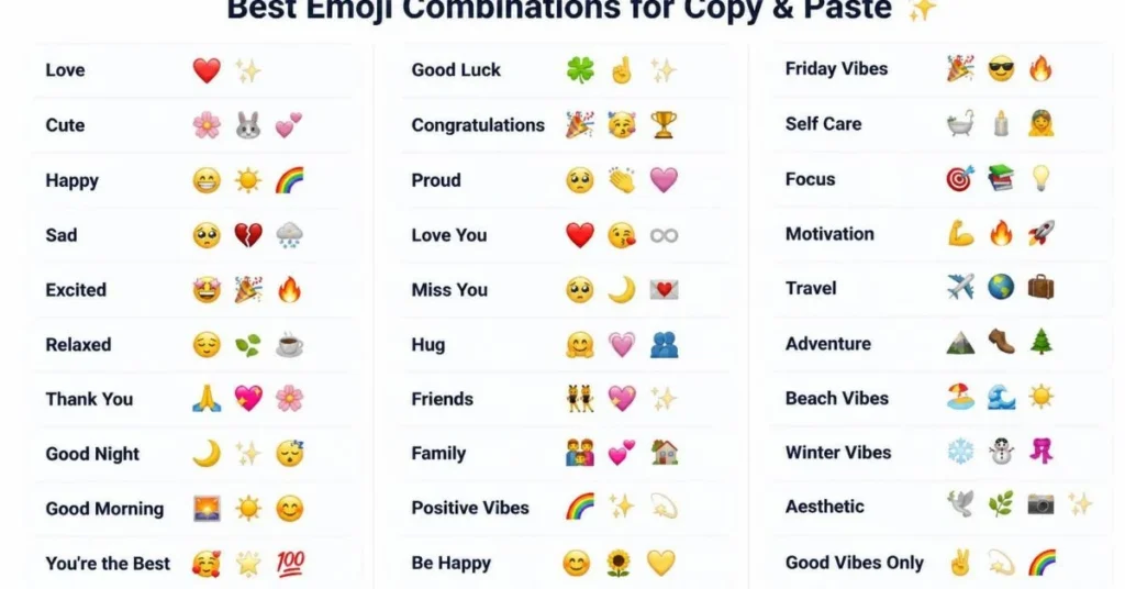 Best emoji combinations for copy paste