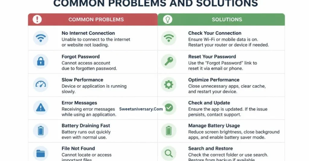 Common problems and solutions
