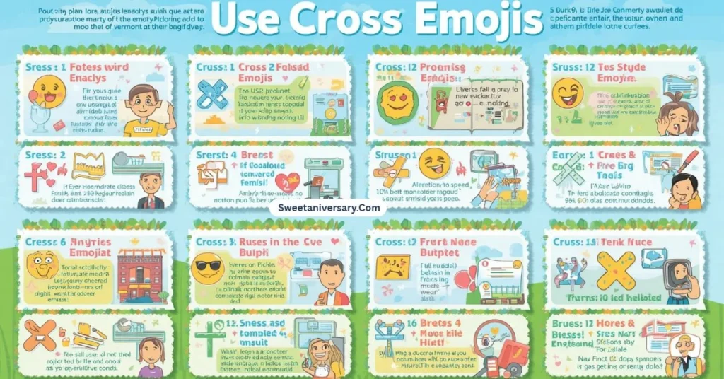 How to use cross emojis