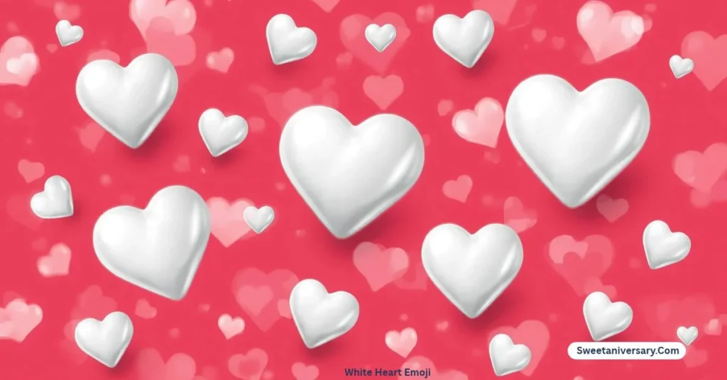 How to use white heart emojis