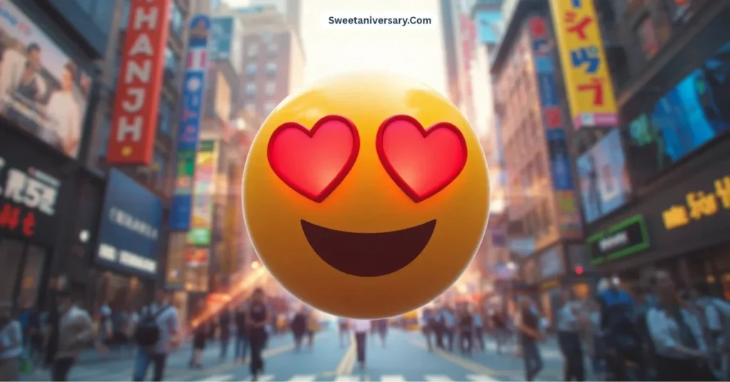 What does heart eyes emoji mean?
